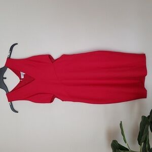 Elizabeth and James red side cutout sheath cocktail dress, women's size 4